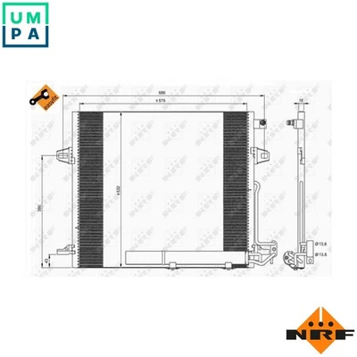 CONDENSER AIR CONDITIONING 35618 FOR MERCEDES-BENZ M 272.945 OM642.870 3.0L 8cyl - Image 1 of 4