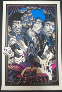 Tyler Stout - Jimi Hendrix Official Poster Signed Variant Edition Screen Print - Picture 1 of 3