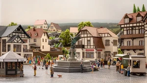 NOCH 66455 Town Fountain 1:87 H0 Gauge # NEW in OVP # - Picture 1 of 2