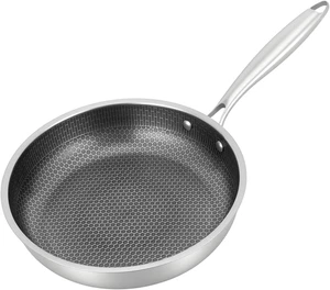Padella Acciaio Inox 28 cm - Induzione Gas - Nido d'Ape 380°C - 1 pz + Ceramica - Foto 1 di 12