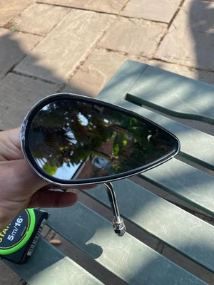 Harley Davidson тисненый оригинальный каплевидный хромированный руль зеркало, б/у деталь - Изображение 1 из 4