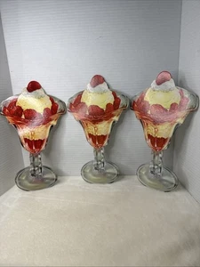 Vintage 1950's Ice Cream Sundae Parlor Diner Sign Cardboard Die-Cut 12” Tall - Picture 1 of 8