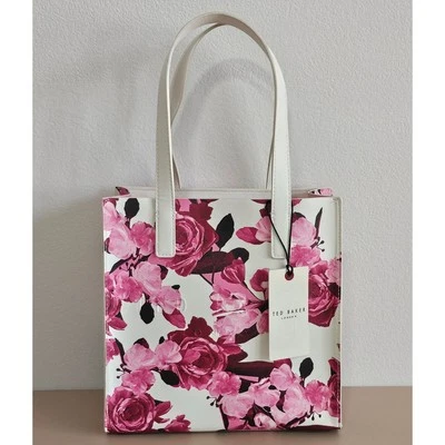 NWT TED BAKER Women's The Icon Pink Floral Tote Bag Purse - Image 1 of 4