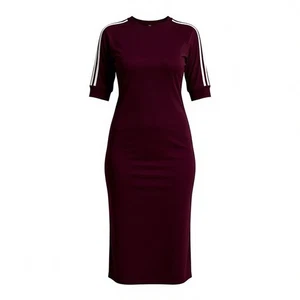 Maxi Vestido Borgoña Athleisure 19 pulgadas P2P 50,5 pulgadas de Largo Informal Calce Elástico - Imagen 1 de 7