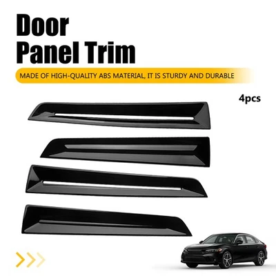 4PCS For Honda Civic 2022-2025 Interior Door Panel Trim Strip Cover Gloss Black - Imagem 1 de 4