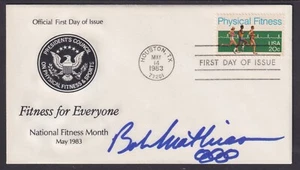 Bob Mathias, American Olympic Decathlete Gold Medalist, signed Fitness FDC - Picture 1 of 1
