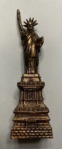 Vintage Statue of Liberty Cast Metal Statue 5.75” Freedom Souvenir New York T6 - Picture 1 of 12