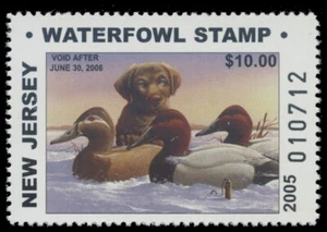 2005 New Jersey. Non-resident State Duck Stamp Mint Never Hinged. Original Gum - Picture 1 of 1