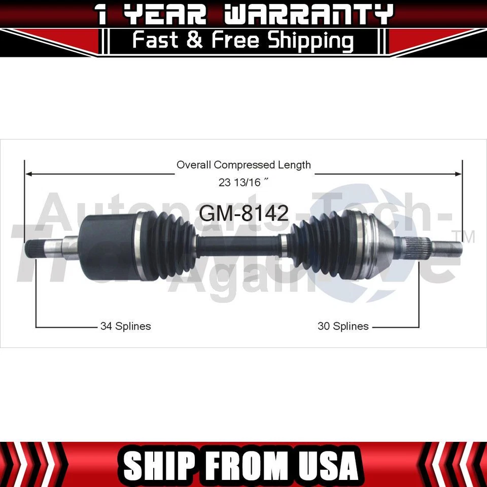 TrakMotive 1 Front Left CV Axle Shaft Fits 1999-2004 Oldsmobile Alero - Image 1 of 1