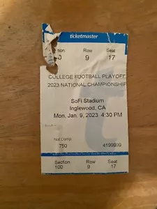 2023 Cfp National Championship Game Ticket Stub Georgia Tcu 1/9/23 - Picture 1 of 2
