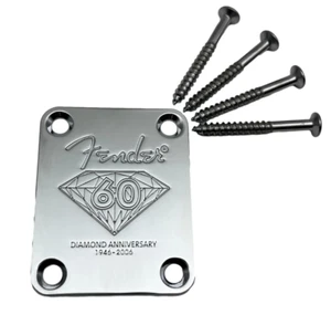 Professionelles 60-jähriges Jubiläumsmodell für Fender ST Tele Gitarre Nackenplatte Chrom - Bild 1 von 2