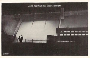 Postkarte Tennessee TVA Norris Dam Überlauf Clinch River um 1940-50er Jahre - Bild 1 von 1