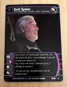 Darth Tyranus Foil 2002 Star Wars Trading Card Game WOTC Rare - Picture 1 of 2