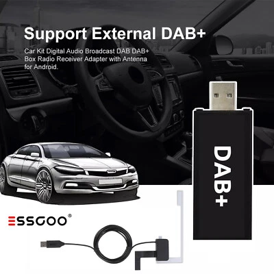 ESSGOO DAB+ Box Adapter Tuner FM-Übertragung Empfänger für Android Autoradio USB - Bild 1 von 4