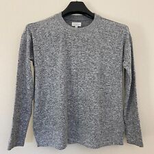 Lucky Brand Women Small Top Gray Long Sleeve Pullover Thin Knit Stretch New