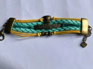 Absolutely Mad Leather And Bronze Plated Bracelet - Picture 1 of 5