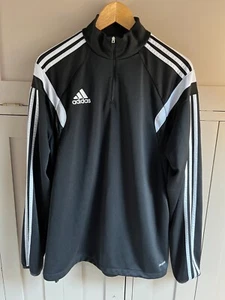Adidas Condivo 14 Climacool Hombre 1/4 Cremallera Chaqueta de Pista en Negro/Blanco - Grande - Imagen 1 de 6