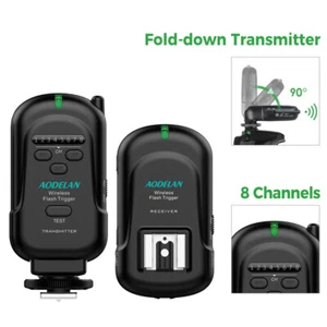 Universal Hotshoe 2.4Ghz 200M Wireless Flash Trigger Transmitter Receiver Unit - Picture 1 of 9