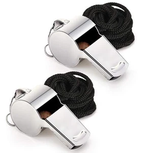 Whistle, Stainless Steel Super Loud Sports Whistle with Lanyard, Perfect for ... - Picture 1 of 6