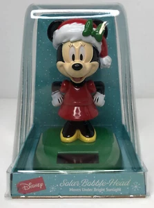New Disney Minnie Mouse Christmas Solar Dancing Bobble Head Figure - Picture 1 of 6
