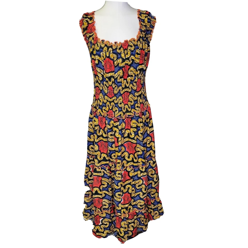 African Traditional Kente Women's  Dress Clothing 48" Multi Color  - Image 1 of 4