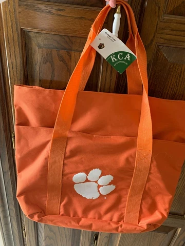 Clemson Orange Tote Bag15" by 19" bottom 6" wide Cover