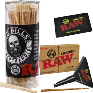 RAW Classic King Size Pre-Rolled Cones (25 Pack) + RAW Cone Loader KING Size - Picture 1 of 3