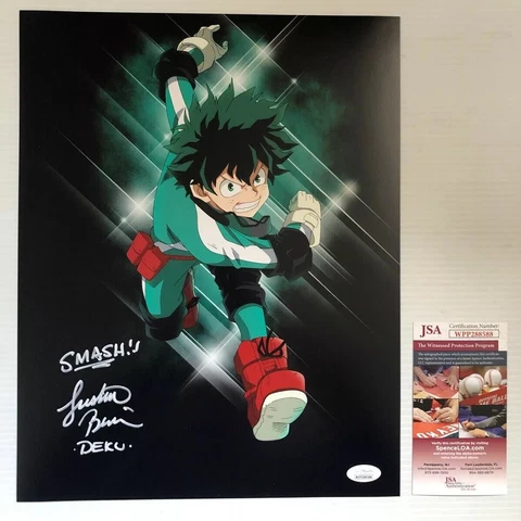 Justin Briner Signed Autographed 11x14 Photo DEKU My Hero Academia JSA COA 1 Cover
