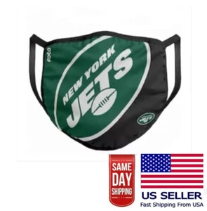 New York Jets Face Mask Cloth Reusable Washable Cotton Unisex Adult Sports New   - Picture 1 of 6