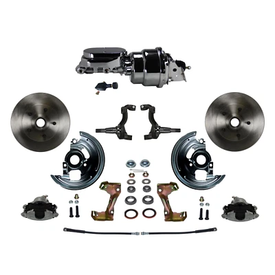 LEED Brakes -FC1002-L605 Power Front Kit Plain Rotors Zinc Plated Calipers - Image 1 of 4