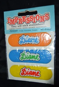 Aufkleber PERSONALISIERT DIANE PUFFY IMPRESSIONEN SELTEN Vintage 80er von CONTENOVA NOS - Bild 1 von 2