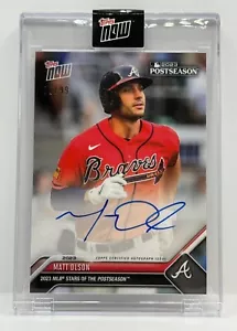 MATT OLSON Autographed 2023 Topps Now #PSMO-A Atlanta Braves 56/99 Signed MLB 🔥 - Picture 1 of 2