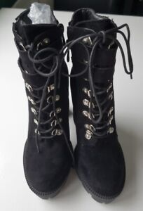ladies faux suede ankle boots size 4