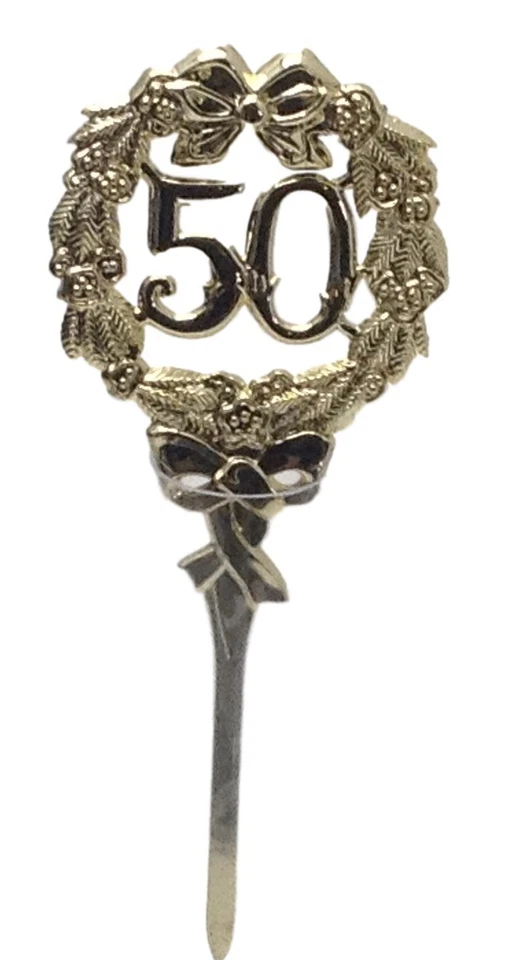 12 Piezas 50 Aniversario Plástico Picos Decoraciones 2.5" Diámetro 8" Largo Foto 1 de 1