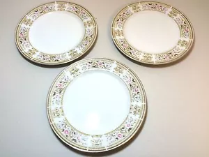 Lot of 3 Wallace Heritage China Daphne Dinner Plate Porcelain Dinnerware Floral - Picture 1 of 5