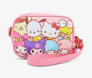 NEW Loungefly Sanrio Hello Kitty and Friends Pink Crossbody Bag Purse Kuromi - Picture 1 of 6