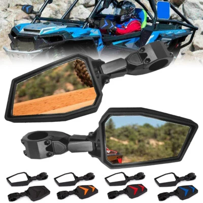 Espejo ajustable plegable lateral UTV de 1,75" para Polaris RZR S 800 XP 900 XP 4 1000 Foto 1 de 4