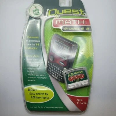 iQuest Math Grades 6 7 8 Cartridge Leap Frog Learning Education Game Vintage - Image 1 of 4