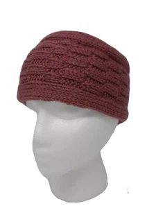 Hecho a mano NUEVO diadema tejida para mujer calentador de orejas rosa tejido de canasta hecho en EE. UU. - Imagen 1 de 5