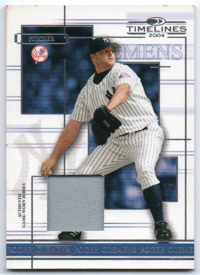 2004 Donruss Timelines Material 41 Roger Clemens Jersey New York Yankees - Image 1 of 1