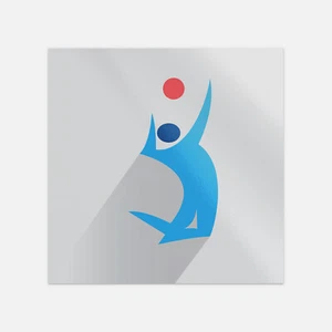 Stilvolle Volleyball Sport Silhouette Vinyl-Aufkleber Sticker - Bild 1 von 1