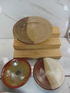Studio Pottery Signed Lot OF 3 - 2 PLATES AND 1 BOWL - ALL NEW - Picture 1 of 7
