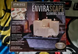 HoMedics Body Basics Envirascape Relaxation Glowing Candle Fountain Zen T-lights - Picture 1 of 3