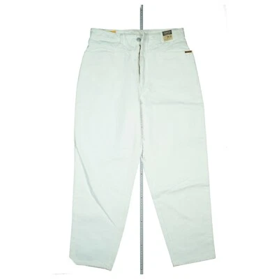 Pantalones Jeans Slim Comfort Edwin Carrot 80s 90s W34 L28 Unisex Blanco NUEVO - Imagen 1 de 4