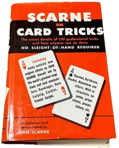 vtg SCARNE ON CARD TRICKS 150 PROFESSIONAL TRICKS 1977 John Scarne Gags       - Picture 1 of 9