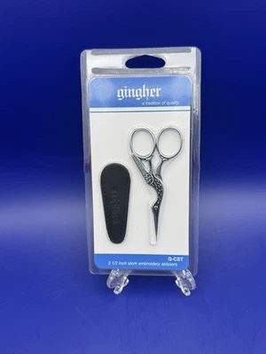 Gingher 3 1/2” Stork Embroidery Scissors, G-CST, Brand New, Excellent! - Image 1 of 3