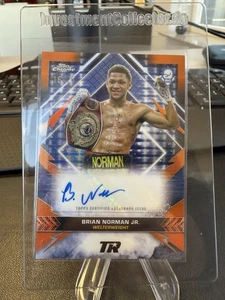 2024 Topps Chrome Boxing Brian Norman Jr. Orange /25 Championship Rookie Auto RC - Bild 1 von 2