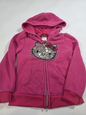 Sudadera con capucha Hello Kitty brillante con cremallera para niña talla 5 Foto 1 de 4