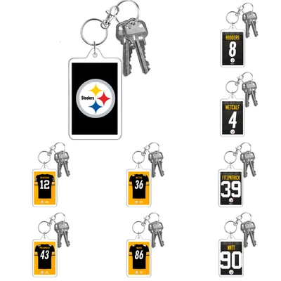 PITTSBURGH STEELERS Custom Design NFL Football Style 2 Side Large Photo Keychain - Image 1 of 4
