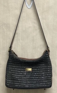 America Hobo-Umhängetasche Handtasche Schultertasche Handtasche Lederbesatz geflochten Papier Stroh - Bild 1 von 22